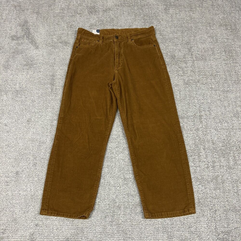Marine Layer Pants Womens 27 Vintage Straight Corduroy Brown Loose Fit 31x25